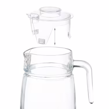 Relaxdays Glass Mug with Lid