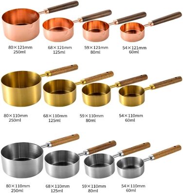 Wooden Handle Measuring Spoon Set, Baking Tools for Cooking (Color 1)