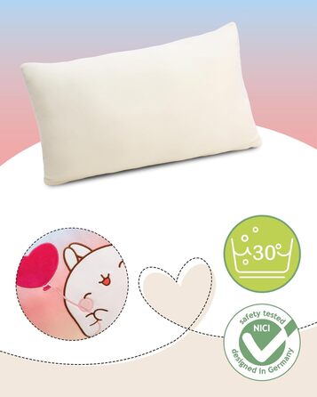 Дитяча плюшева подушка NICI MOLANG 43x25 см, м’яка іграшка для хлопчиків, дівчаток і малюків, кольорова, для дому, садка та подорожей