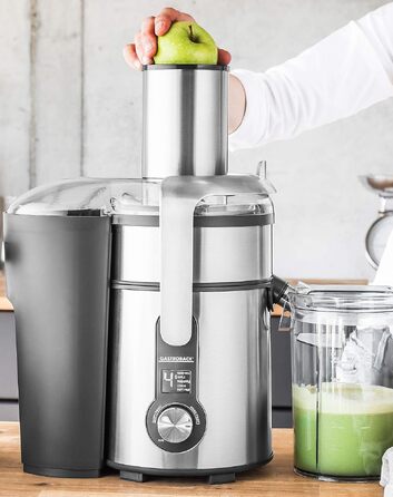 Центрифужна соковижималка Gastroback 40151 Design Multi Juicer Digital, 1300 Вт, XXL завантажувальний отвір 84 мм, 5 швидкостей