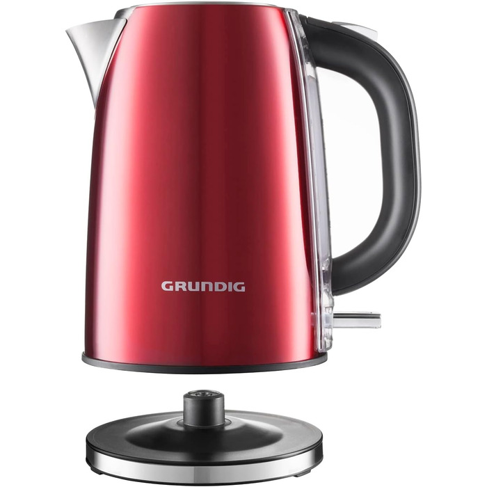 Електричний чайник Grundig WK 8340 з нержавіючої сталі, 1.7 л, прихований нагрівальний елемент, індикатор рівня води, колір Rose Gold