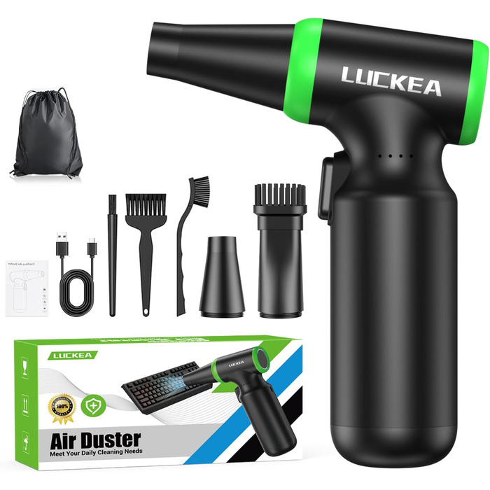 Електричний пилосос для чищення ПК - бездротовий Air Duster W03-2 з акумулятором 6000mAh, щіткою та USB-зарядкою для ноутбуків та електроніки