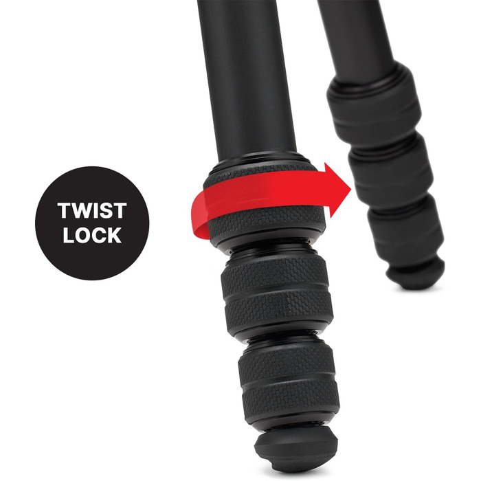 Штатив Manfrotto Befree Advanced 3-Way з тріножкою та рідинною головкою, алюміній, для камер та відеокамер до 6 кг, ультракомпактний, аксесуари для фото та відео