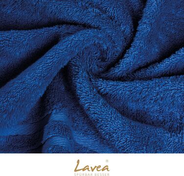Набір махрових рушників Lavea Elena з 100% бавовни, 10 предметів, Royalblau (Королівський синій) — 4 рушники для рук, 2 банні, 2 гостьові та 2 рукавички