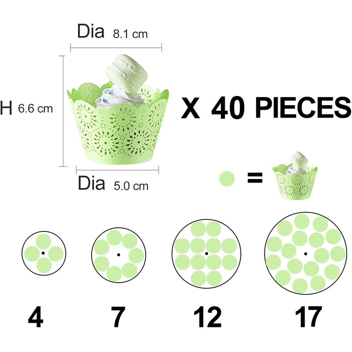 Підставка для капкейків Fhmidic на 6 ярусів, акрилова етажерка, 6-ярусний дисплей для десертів, тортів, випічки, для вечірок, днів народжень, дитячих свят, хрестин (кругла)
