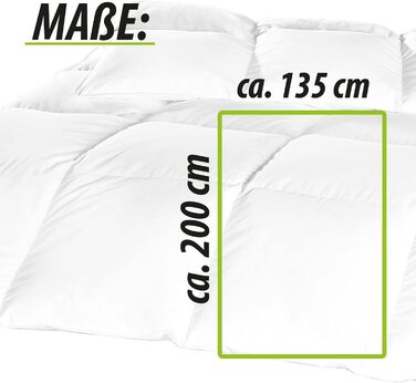 Bestlivings Down Feather Comforter Duvet Quilted Comforter (1400g) - Winter Comforter Down Comforter - ÖKO TEX 135x200 cm Quilted Duvet Feather/Down - 135x200 cm