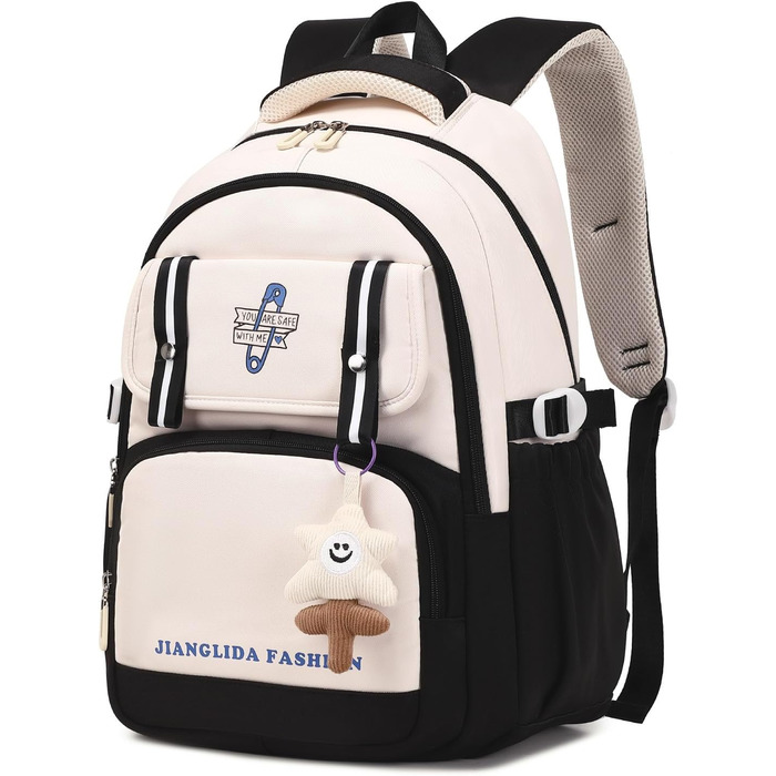 Дитячий рюкзак IvyH для дівчаток - стильний шкільний рюкзак, водонепроникний, великий, для 3-6 класів, фіолетовий (8536# Чорний)