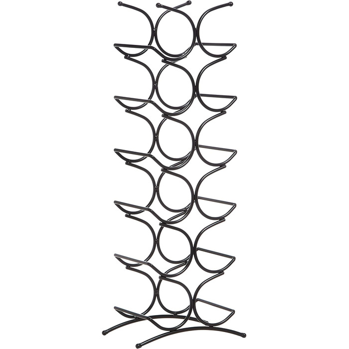Amazon Basics Wine Rack for 12 Bottles, Black, 24.9 x 16 x 67.8 cm