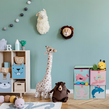 Relaxdays Children's Shelf with Boxes