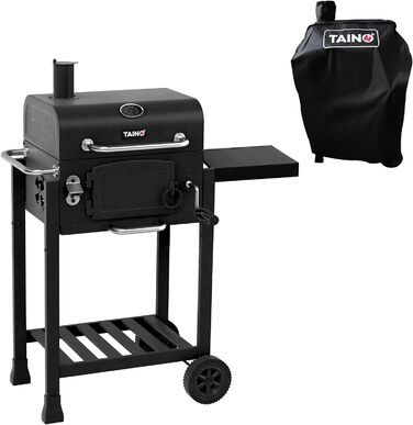 Гриль-вагон TAINO HERO Set Smoker, комбінований: вугілля, газ, з кришкою та чохлом