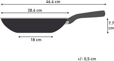 Вок Tefal Recycled On 28 см з антипригарним покриттям, індукція, чорний