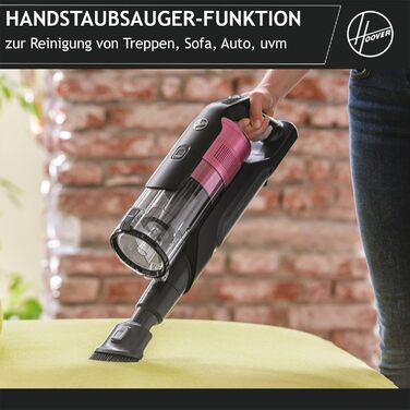 Бездротовий акумуляторний пилосос Hoover HF9 Home I 2 шт. акумулятори, до 240 м² та 60 хв роботи, потужний, бездротовий, без мішка, з LED-підсвічуванням та антизаплутувальною насадкою для будь-яких поверхонь