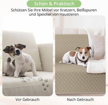 Водонепроникний килимок для собак, килимок для котів, антиковзкий, міцний, для захисту дивану, ліжка, автокрісла, можна прати в пральній машині (172 x 208 см, Хакі, M (137x208 см))