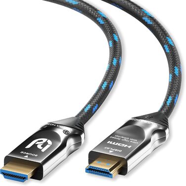 HDMI кабель 8K Ultra HD 5 метрів - Висока швидкість 2.1, 48 Gbps, підтримка 8K@60Hz, 4K@120Hz, DTS:X, HDCP 2.2/2.3, HDR10+, eARC, Premium