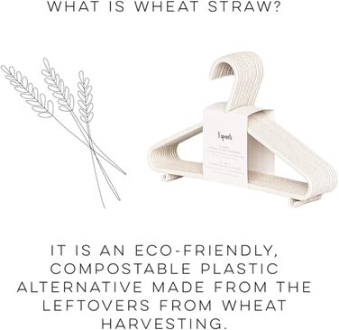 3 Sprouts - Навісні вішалки для дитячого одягу - 30 шт. (кремовий)