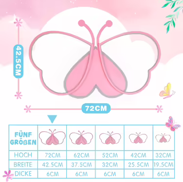 LED Butterfly Ceiling Lamp, Dimmable Acrylic Ceiling Light, Creative Ceiling Lamp for Kids' Room, Girls' Room, Bedroom, Cartoon Ceiling Light - Pink, 42cm