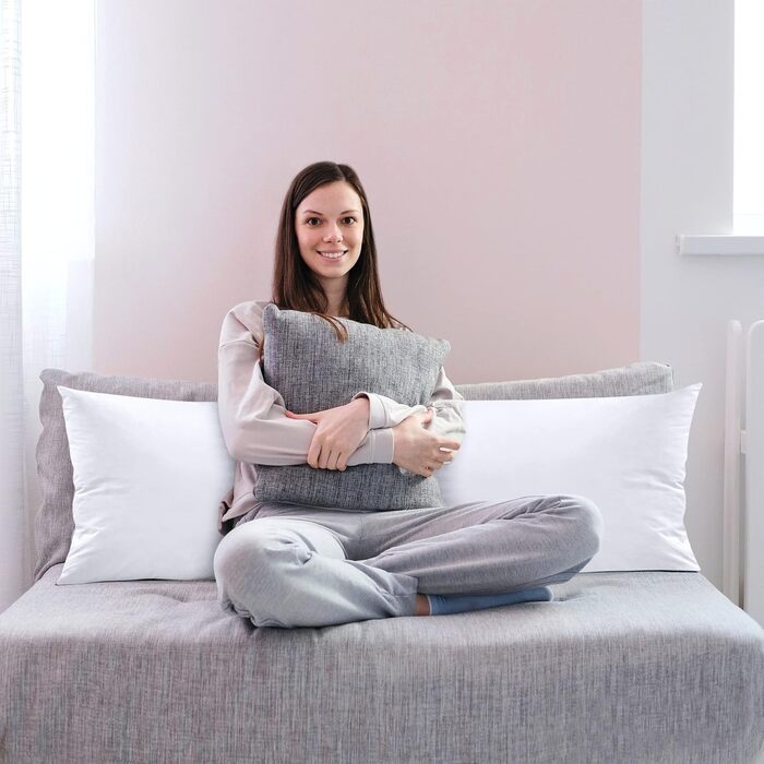 Подушка для тіла Utopia Bedding для дорослих, біла, 50,8x137,2 см, велика подушка для сну на боці, повнорозмірна подушка для бокового сну