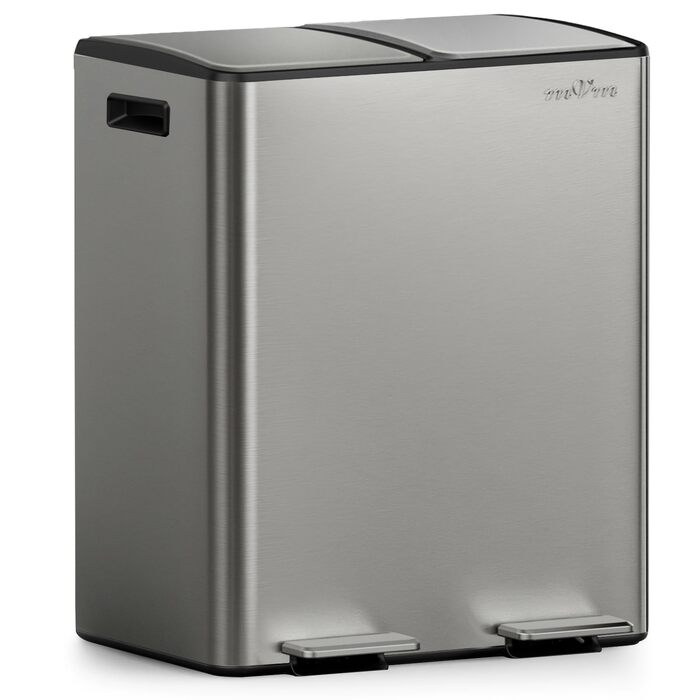 Сміттєвий бак mVm 60L з двома відсіками по 30 л, система Softclose, сірий
