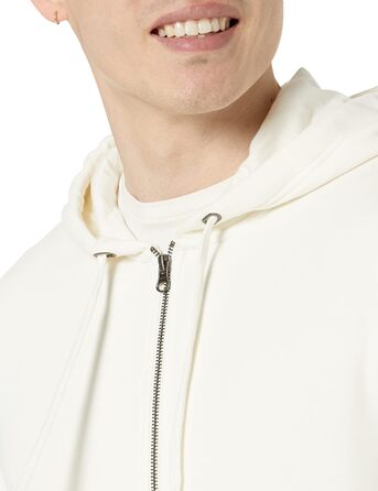 Чоловічий худі Amazon Essentias з французького трикотажу з блискавкою та зручним кроєм (L, кольору слонової кістки)
