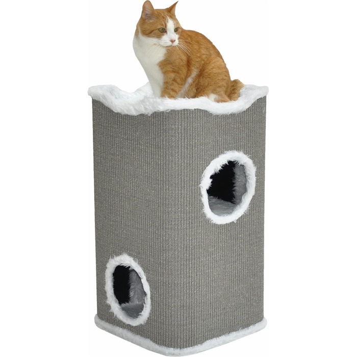 Котячий будиночок Nanook Toni: міцний когтетоп з 2 печерами та лежаком, 74 см