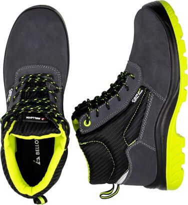 Робочі черевики Bellota Bota Serraje Comp+ S1P, чорно-зелені, 42 EU