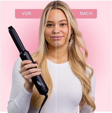 Набір для укладки волосся 5 в 1 Warmluftbürste: фен-щітка, локонова насадка, 3 температурні режими, Auto-Wrap, негативні іони, 1000 Вт, захист від пошкодження волосся (білий/чорний)