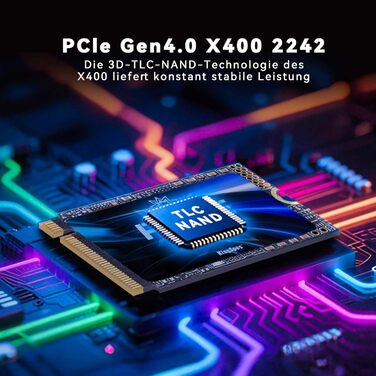 KingSpec ONEBOOM X400 SSD NVMe PCIe Gen4x4: Ігровий SSD для PS5, PC, Laptop (2TB)