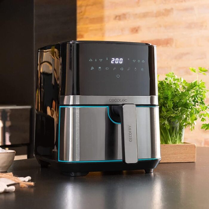 Фритюрниця Cecotec Cecofry Full InoxBlack 5500: 5.5 л, 1600 Вт, 8 режимів, PerfectCook, сталь
