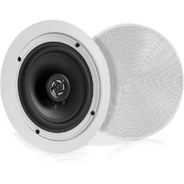 Pyle 13 см Вбудована Bluetooth акустика для стелі та стін, 150 Вт, 2-смуговий стерео динамік з твітерами, плаский дизайн, для домашнього кінотеатру