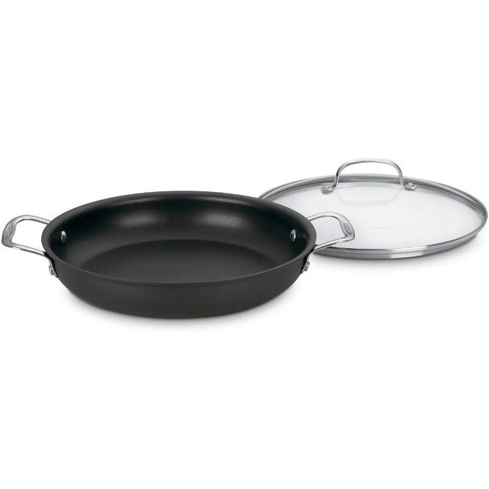 Cuisinart Chef's Classic Crepe Pan, 25.4 cm, Hard-Anodized, Black, 623-24 (Pan for everyday use)