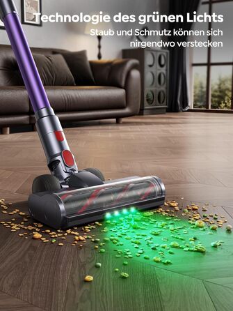 SMOTURE Бездротовий акумуляторний пилосос 600W, 50KPA, 65 хв роботи, самостійна підставка, для дому, з настінною зарядкою, автоматичний режим, знімна батарея, сенсорний дисплей