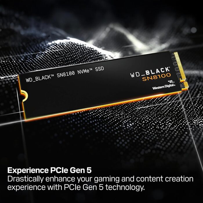 SSD WD Black SN8100 1TB PCIe 5.0 NVMe M.2 - Швидкість до 14900 МБ/с