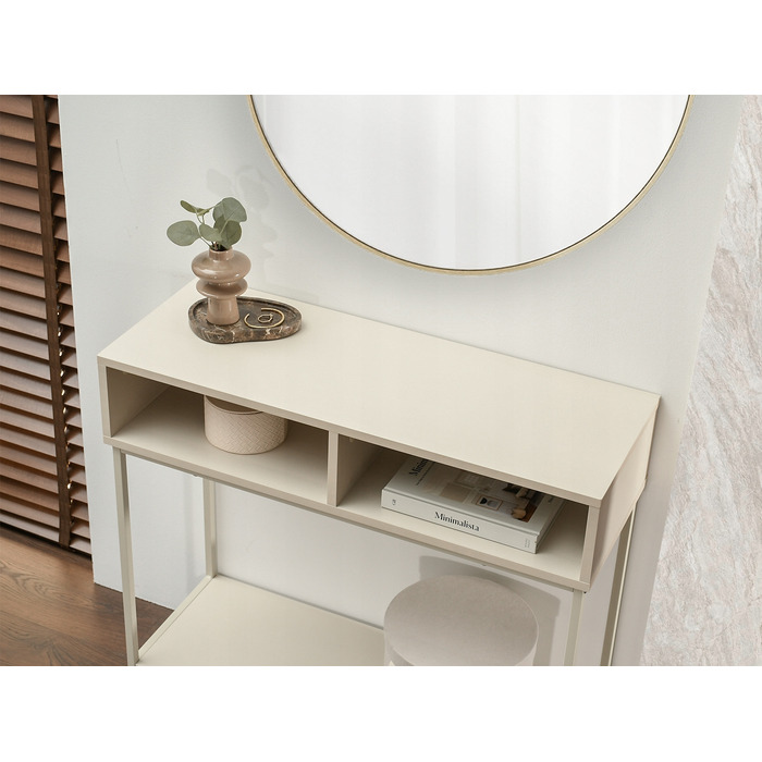 Консольний столик Mebel-Partner, крем матовий, 80 x 75 x 30 см