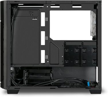Корпус для ПК Sharkoon V1000 RGB Micro Tower, чорний, Micro-ATX, з бічним вікном