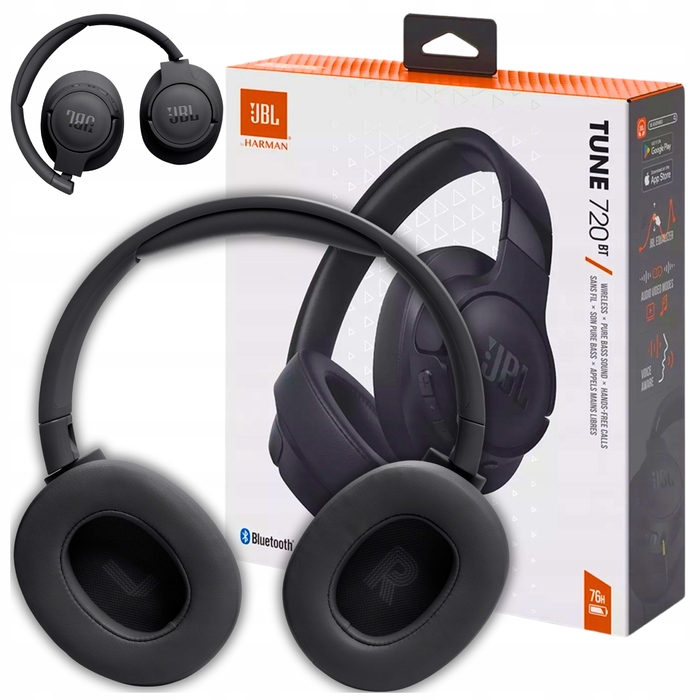Бездротові накладні навушники JBL Tune 720BT, чорні