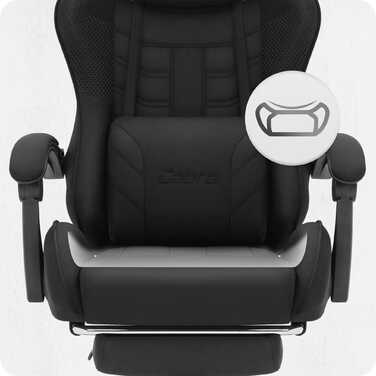 Ігрове крісло Cabro C501, чорна тканина