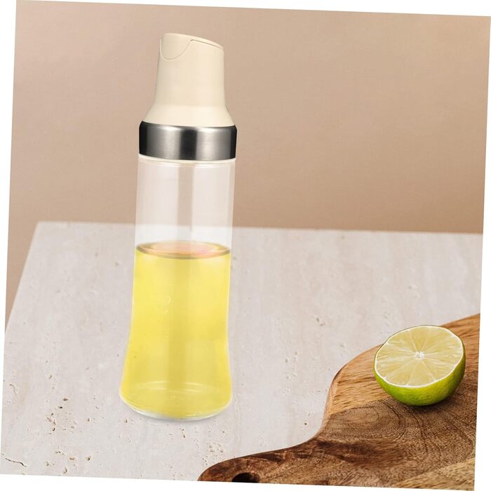 CIYODO Automatic Open and Close Oil Bottle, Auto-Vinegar Bottle, Sauce Bottle, Vinegar and Oil Spout, Sauce Bottle, Sauce Bottles, Vinegar Jar, Clear Vinegar Bottle, Silica Gel White