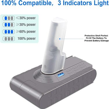 Замінний акумулятор ARyee V8 для пилососів Dyson V8 Fluffy, Animal, Absolute - аксесуар