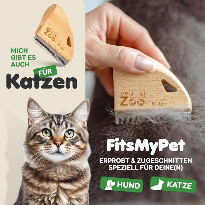 Гребінець для собак Effilierkamm Kobbi - ідеальний для сезонного линяння довгошерстих та з підшерстям. Догляд за шерстю малих, середніх та великих собак