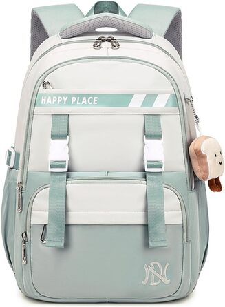 Шкільний рюкзак IvyH для дівчаток, водонепроникний, для 5-9 класів, з великою місткістю, зелений