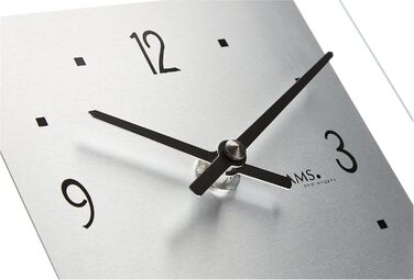 AMS Quartz Table Clock, Silver, 19 x 16 x 4 cm
