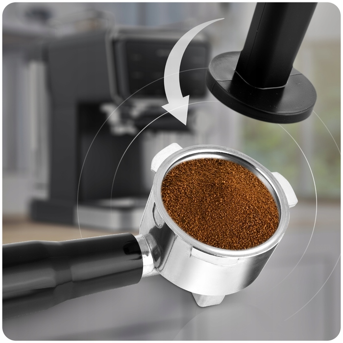 Ріжкова кавомашина Berdsen з капучинатором, тиск 20 бар, 1350 Вт