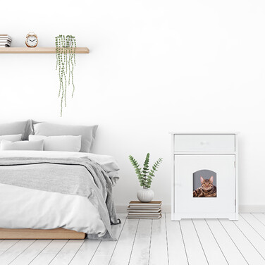 Relaxdays Cat Cabinet with Drawer
