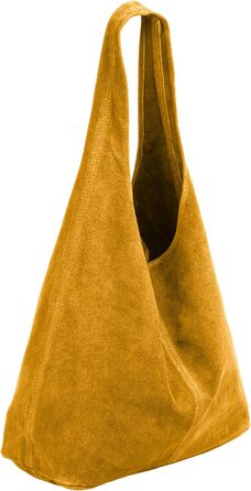 Сумка жіноча шкіряна Caspar Hobo Bag Shopper CLASSIC LINE - Made in Italy, колір карі