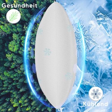 CloudÉtoile Memory Foam Pillow - Height-Adjustable Orthopedic Pillow with Shredded Memory Foam Ergonomic Neck Pillow, Side Sleeper Pillow, Neck Support Pillow (60x40cm)