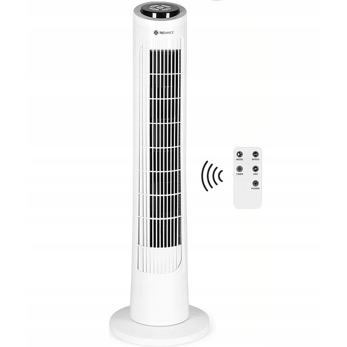 Колонний вентилятор TecVance Tower Fan, білий
