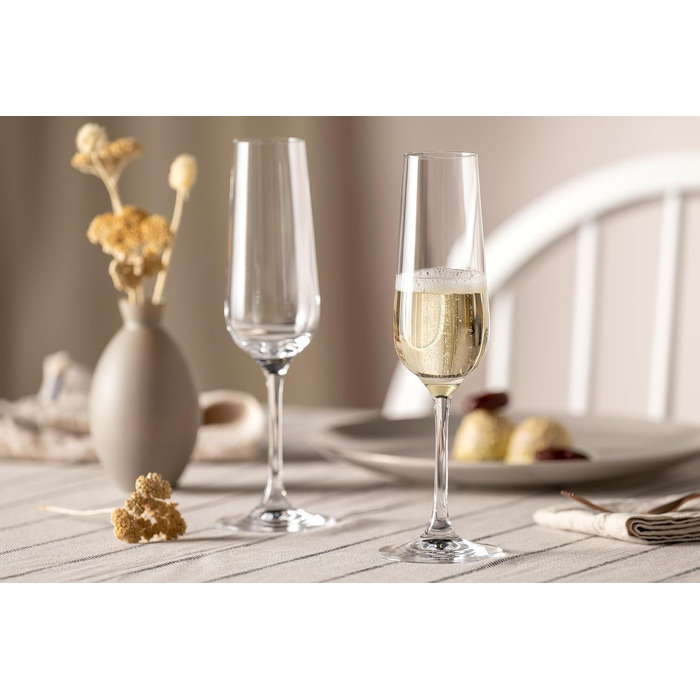 Набір келихів для шампанського Leonardo Tivoli, 6 шт. - келих для шампанського з витягнутим ніжкою, 23 см, 210 мл, 020962