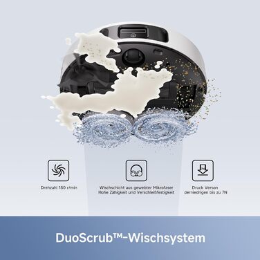 Робот-пилосос Mova E30 Ultra з функцією миття, автоматичним спустошенням, потужністю 19000 Па, MaxiReach-мопом, антизаплутувальною щіткою та вбудованим баком 80 мл. Автономна станція для 75 днів прибирання