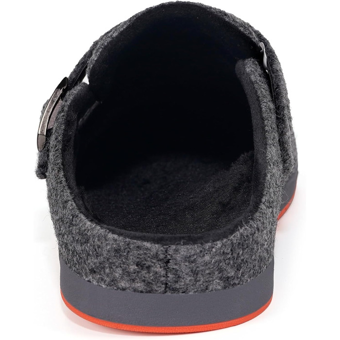 Фетрові тапочки Sisttke для жінок та чоловіків, унісекс, зимові, закриті, з змінним устілком, сірі, 41 EU, 2440