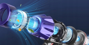 Вертикальний акумуляторний пилосос Laresar 500 Вт, HEPA-фільтр, 1,5 л, багатоколірний